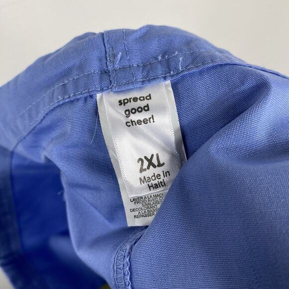 Spread Good Cheer Wonderwink Unisex Size 2XL Origins Scrub Pants Light Blue 5006 - Picture 3 of 4